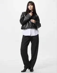 ユニクロ　ドライスウェットカーブパンツ　WOMEN XL ブラック