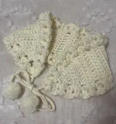 厚め イヤーマフラー イヤーマフ 耳当て ヘッドドレス バブーシュカ ホワイト白