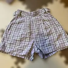 ラベンダー系チェック キュロット 140