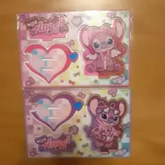 【Happyくじ】 スティッチ G賞 アクリルスタンド エンジェル2点 未使用