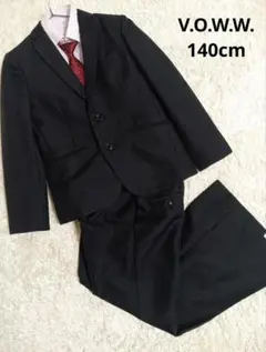 V.O.W.W.140cm　スーツ　ブラック　黒　シャドーストライプ