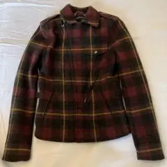 ポロラルフローレンチェック柄ライダースジャケット