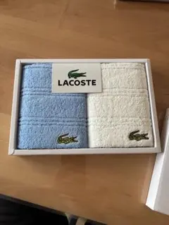 ラコステLACOSTE　新品ハンドタオル２枚　タオルハンカチ