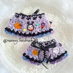 ☆ハンドメイド☆手編み犬服☆ハロウィンスタイ☆つけ襟☆ケープ☆ビブ
