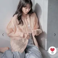 LOWRYS FARM シアーバンドシャツ　ピンク