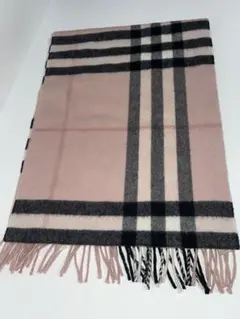【美品】BURBERRY バーバリー マフラー カシミヤ100% メガチェック