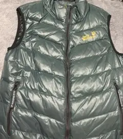 【最安値】Jack Wolfskin ダウンベスト 170928 ダークグリーン