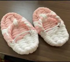 ベビー　布わらじ　餅踏み　誕生日　赤ちゃん　草履 ゴム付き