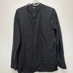UNIQLO バンドカラーシャツ ブラック Lサイズ