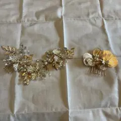 ウェディングヘッドドレス2点セット