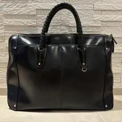 極美品】キーファーノイ ブリーフケース クロコ型押し ブラック A4