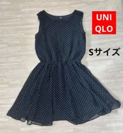 UNIQLOドット柄シフォンワンピースS