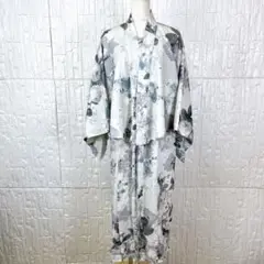 【美品】　2Way花柄セパレート浴衣ワンピース　F 華やか✨　 【1428】
