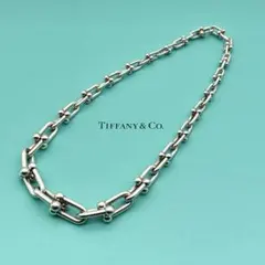 美品 Tiffany ハードウェア グラジュエイテッド リンク ネックレス SV