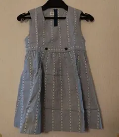 美品　ファミリア　ジャンパースカート　ワンピース　ポケットあり　110　綿100