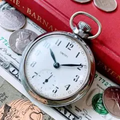 #4084【シックでお洒落】メンズ 懐中時計 スミス 動作品 アンティーク 手巻のサムネイル