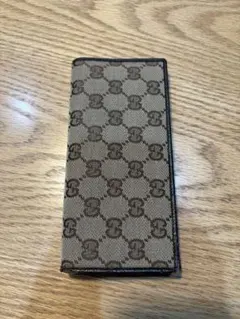 GUCCI 長財布 GGキャンバス ブラウン