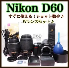 ショット数4,349回✨Nikon D60 手ぶれ補正 初心者セット バッグ付