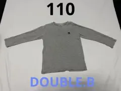 DOUBLE.B 長袖Tシャツ くま刺繍 グレー 110のサムネイル