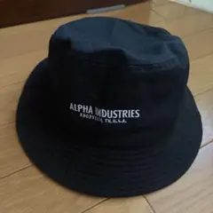 ALPHA INDUSTRIES バケットハット ブラック 迷彩