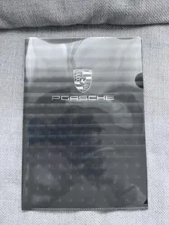 ポルシェ　PORSCHE クリアファイル　黒×ゴールドのサムネイル