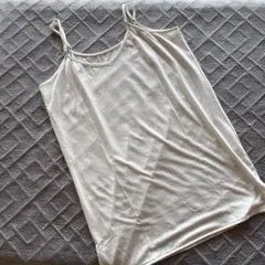 美品ホワイトインナーキャミソールロング