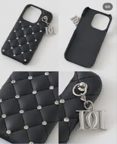 ダーリッチキルティングデザイン iPhoneケース 黒