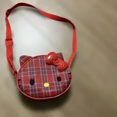 ハローキティ チェック柄 ショルダーバッグ ポシェット サンリオ
