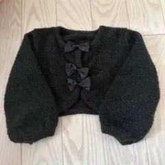 カーディガン ボレロ 黒 80