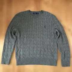 ラルフローレン グレー　ニット　XL