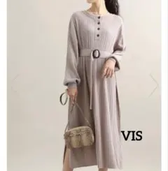 ニットワンピース　ロングワンピース　フリー　2way VIS 美品