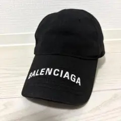 超美品✨BALENCIAGA キャップ L58 ロゴ 浅め マジックテープ 黒 - メルカリ