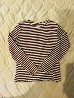 H&M ボーダー長袖カットソー 110