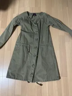 x-girl カーキ ボタン付きコート