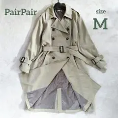 【PairPair】ペアペア　トレンチコート　ロング　ライトグリーン　カーキ　M