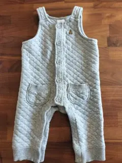 babyGap グレー ボタン付きロンパース サロペット　キルティング　3-6m