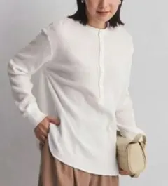 ヘンリーネック ワッフル プルオーバー カットソー ユナイテッドアローズ