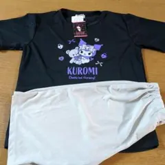 W☆訳あり新品☆サンリオ☆クロミ☆パジャマ☆サイズＬ☆半袖・半パンツ☆ブラック