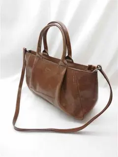 FURLA レザー 2WAYショルダーバッグ ブラウン系 レディース