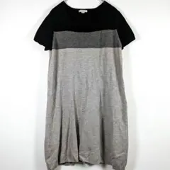 【ensuite】　半袖チュニック　ボーダー柄　Мサイズ　ウール100%