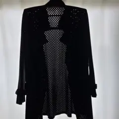 HIROKO KOSHINO ニットダブルジャケット　ブラックsize 38のサムネイル
