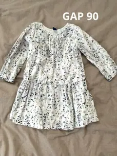 babyGap フラワープリント ワンピース 18-24ヶ月　グレー　90㎝