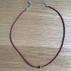 NYU NYU 赤いビーズ ネックレス