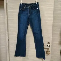 ユニクロ　ほぼ新品　22ブーツカットジーンズ　股下74　ハイライズ　値下げ不可