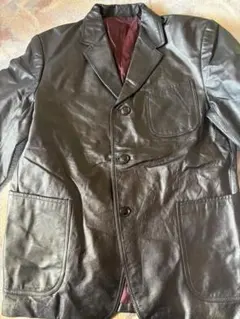 ビンテージ！オーダー品　メンズ　レザー　ジャケット　昭和レトロ
