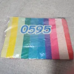0595 カラフルストライプポーチ
