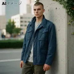 USA古着アルファインダストリーズM-65フィールドジャケット90sネイビーS