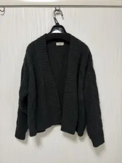 Samansa Mos2 サマンサモスモス　モスグリーン　ニットカーディガン