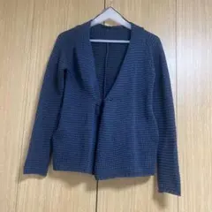 【イタリア製】Green Label ダークブルー カーディガン M