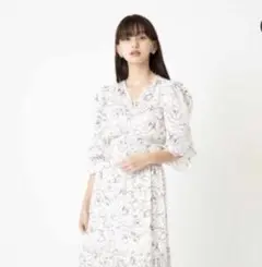 スナイデル SNIDEL フラワープリント ワンピース M マキシ丈 美品 春夏